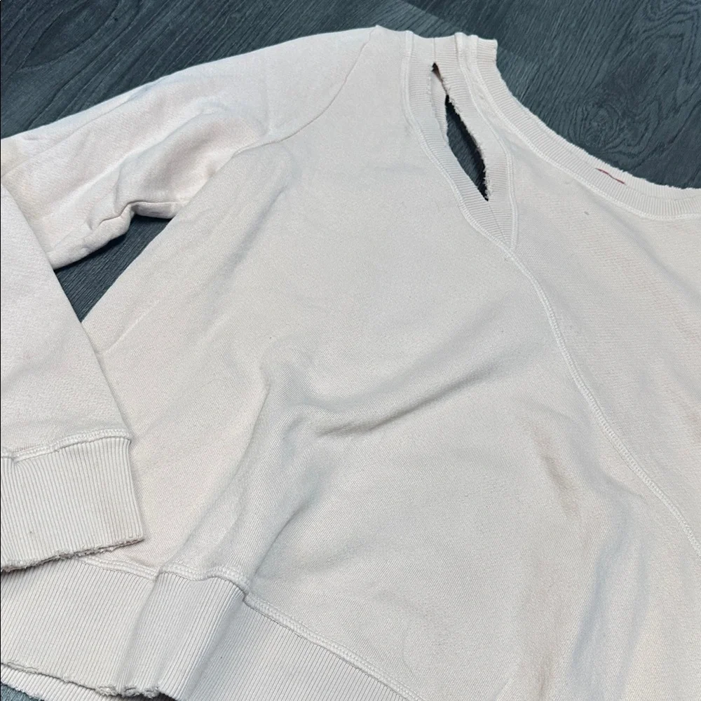 n:PHILANTHROPY Blush Pink Distressed Sweatshirt - Picture 2 of 6
